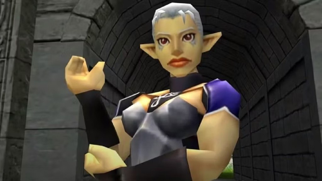 alt text describing image of Impa in Hyrule Castle from Ocarina of Time