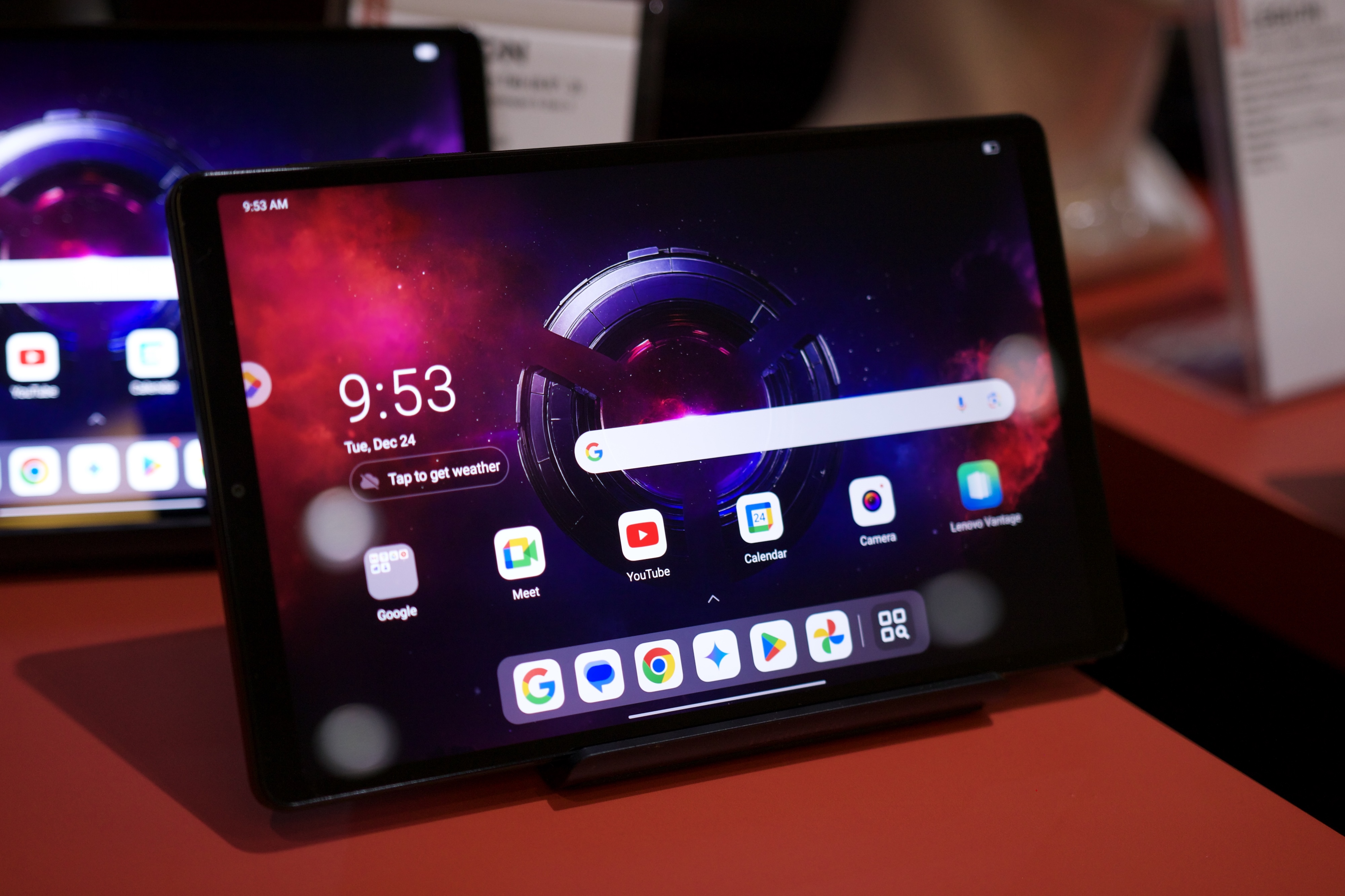 The Lenovo Legion Tab Gen 3 sitting on a table.