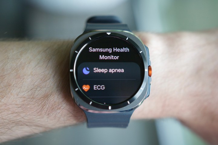 alt: Screenshot of the sleep apnea detection feature on the Samsung Galaxy Watch Ultra.