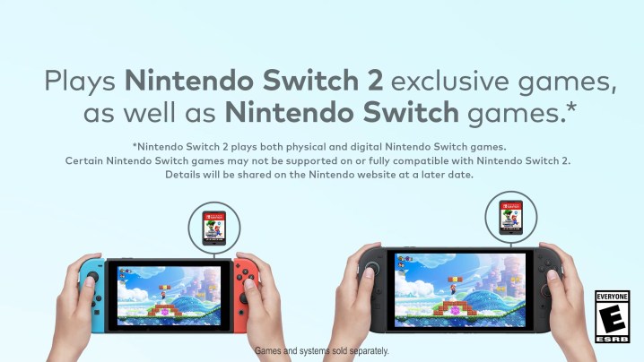 The Switch 2 and Switch side by side.