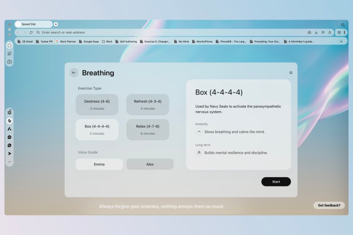 Opera Air's guided meditation and breathing exercises can help you de-stress.