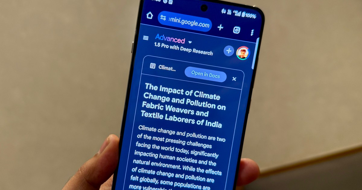 Gemini's Deep Research Feature Arrives on iPhone