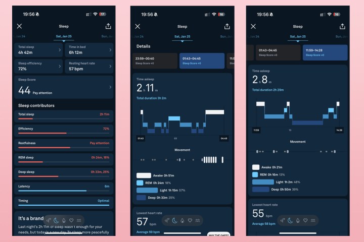 Alt: Sleep analysis from the Oura Ring 4 app, showing sleep stages, duration, and overall sleep score.