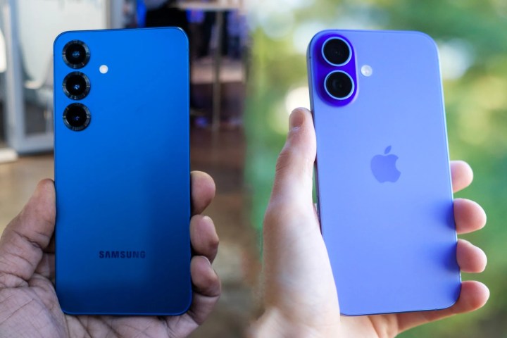 Samsung Galaxy S25 vs Apple iPhone 16.