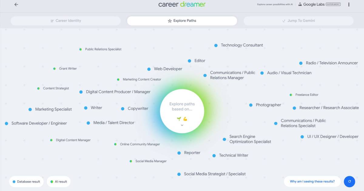 Explore Career Paths with Google's AI-Powered Career Dreamer