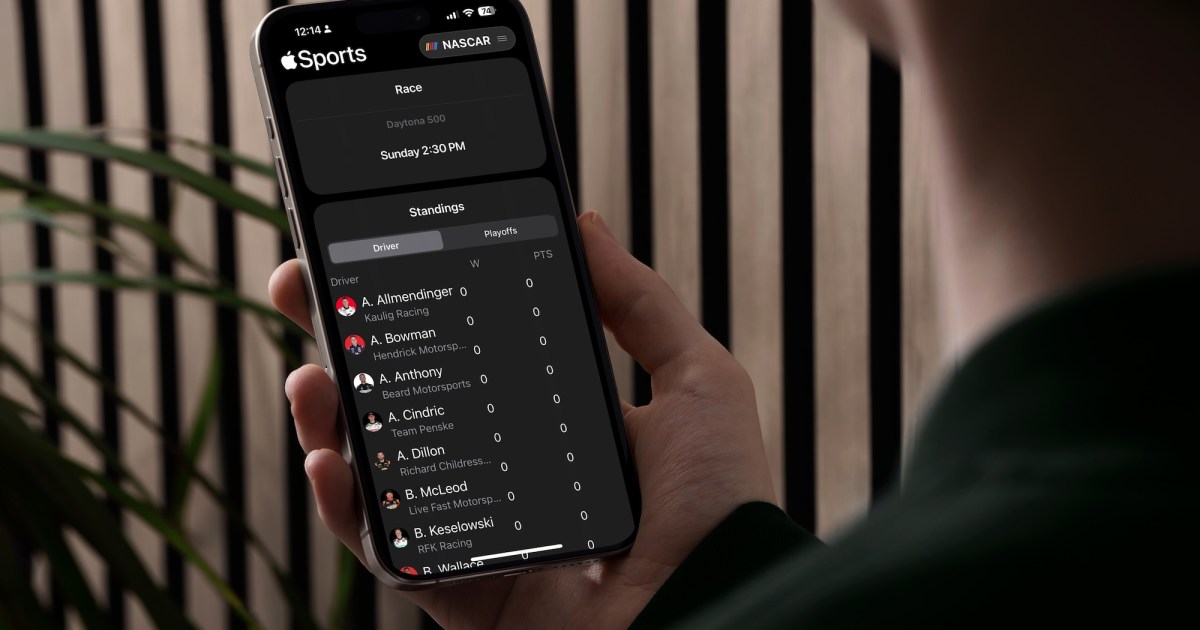 NASCAR Races Onto Apple Sports App Just in Time for Daytona 500