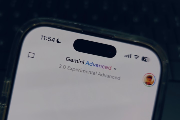 AI Model selector option in the Gemini mobile app for iPhones.