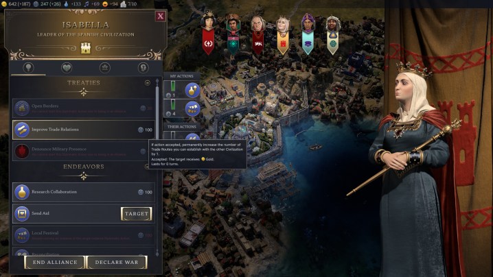 A leader overview screen in Civilization 7.