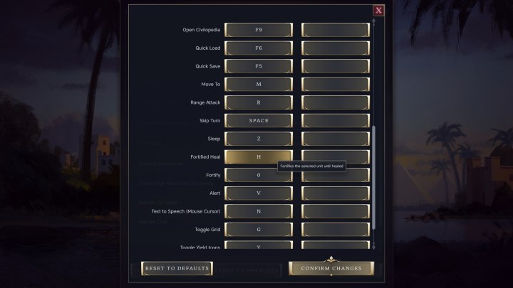 The key controls in Civilization 7.