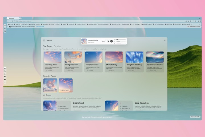 Opera Air offers a variety of ambient sounds, music, and binaural beats.