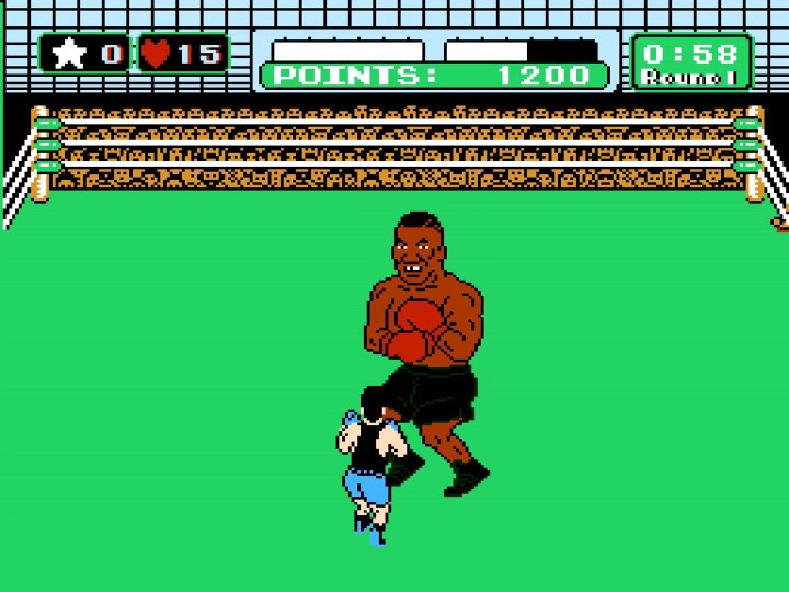 alt text: Little Mac facing Mike Tyson in Mike Tyson's Punch-Out!! for the NES.