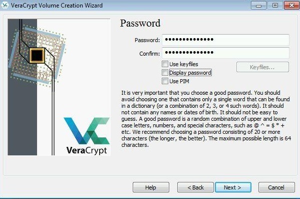 Veracrypt password 