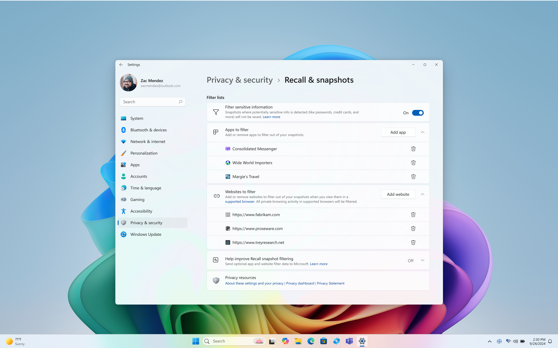 Microsoft Recall Windows Security 2
