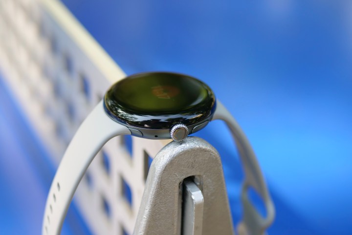The side of the Google Pixel Watch 3.