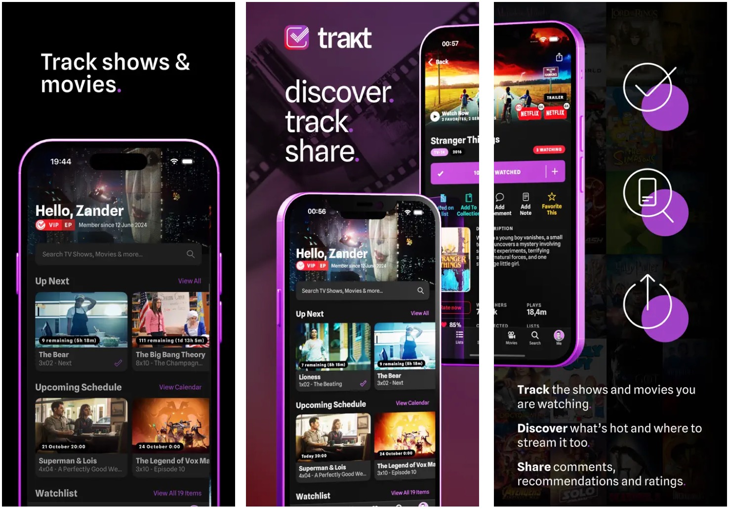 Trakt app.