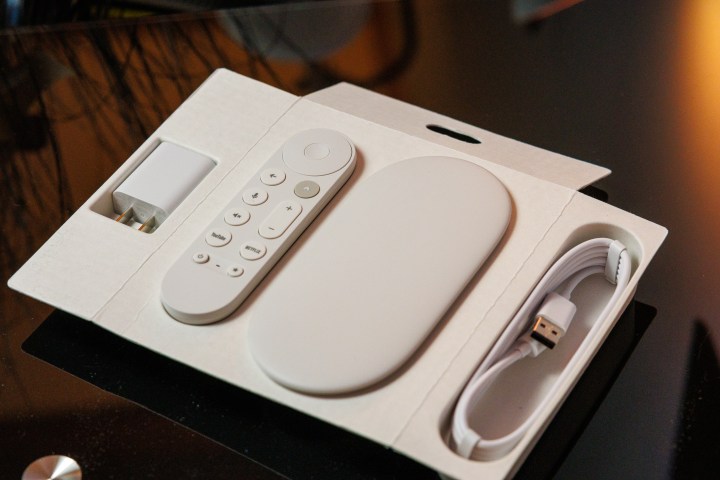 Google TV Streamer in its retail packaging.