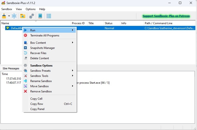 Sandboxie-Plus allows programs to run in an isolated environment, preventing system access and ensuring clean removal.