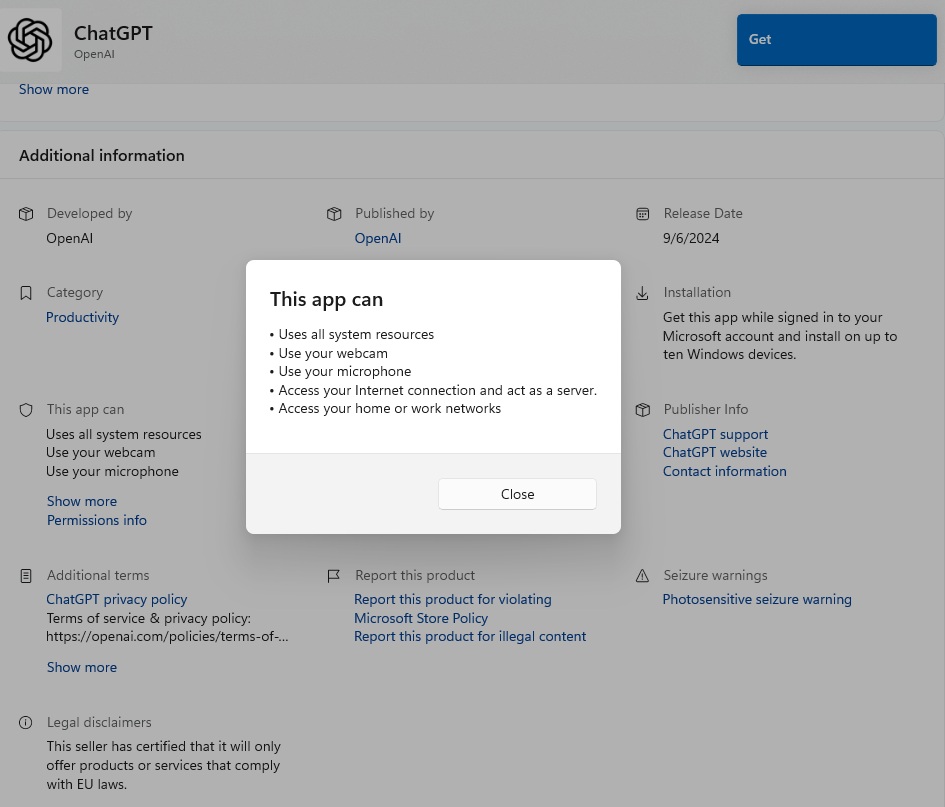 UWP apps run in an isolated environment, but often request numerous permissions during installation, potentially undermining this protection.