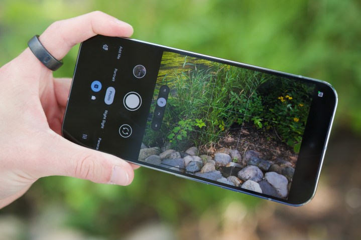 A user navigating the Camera app on the Pixel 9 Pro XL.