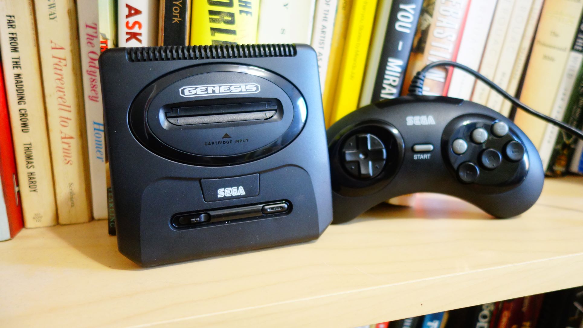 A Sega Genesis Mini 2 and its controller.