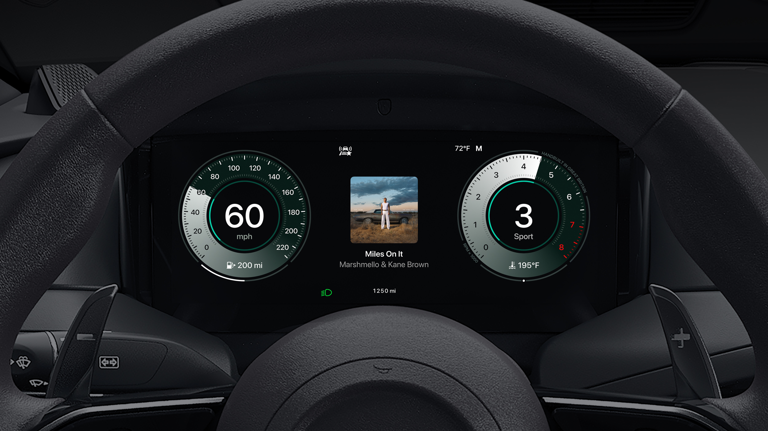 Apple CarPlay Ultra Cluster Display