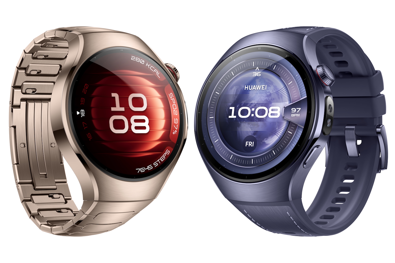 A promotional image of the Huawei Watch 5 42mm and 46mm.