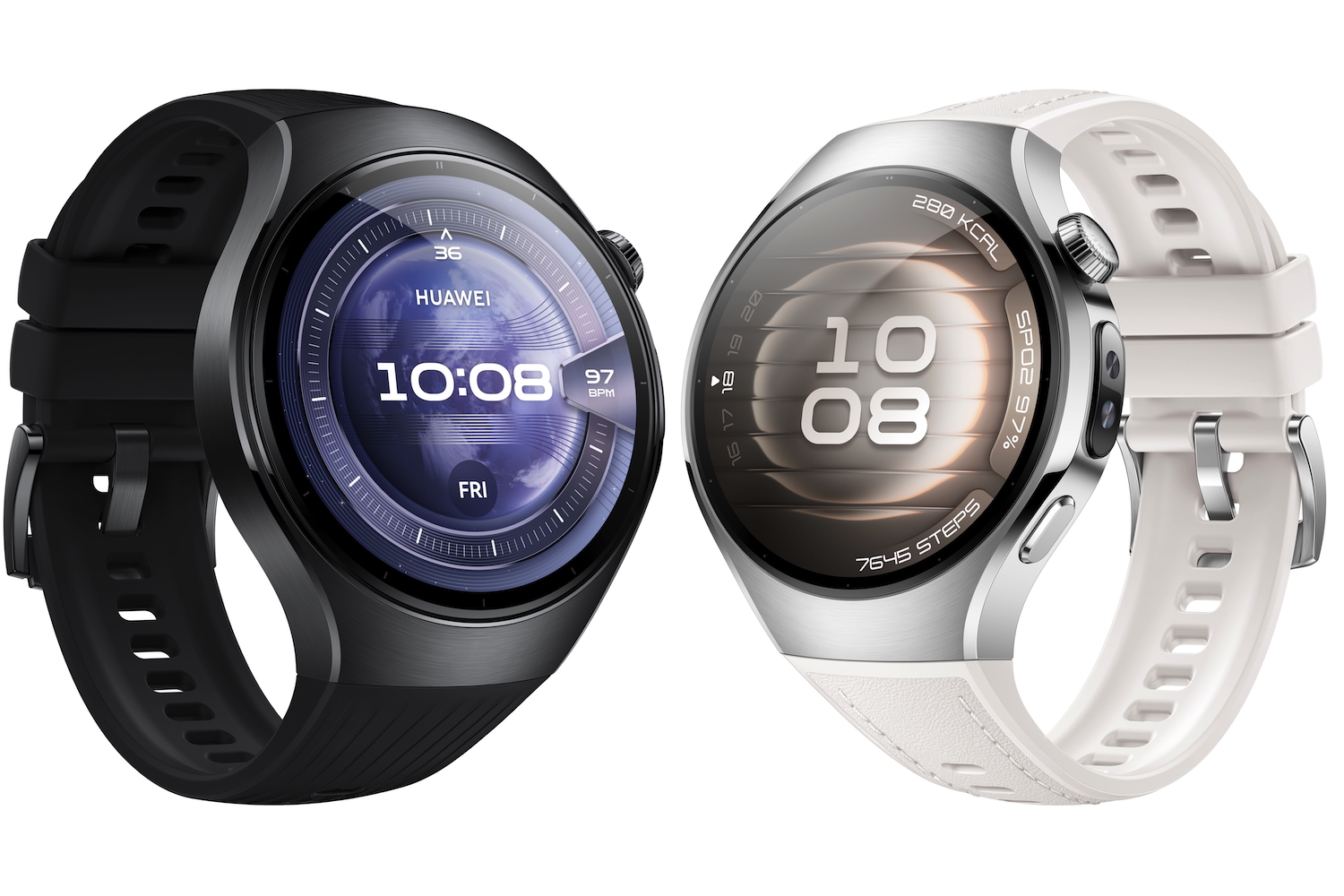 A promotional image of the Huawei Watch 5 42mm and 46mm.