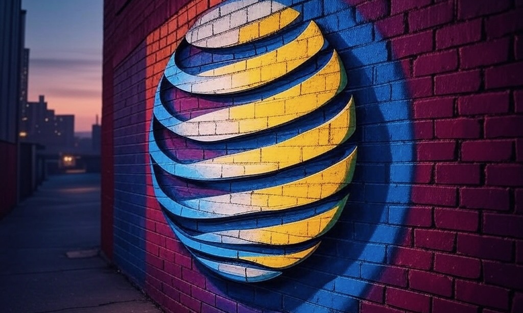 AT&amp;T logo in graffit.