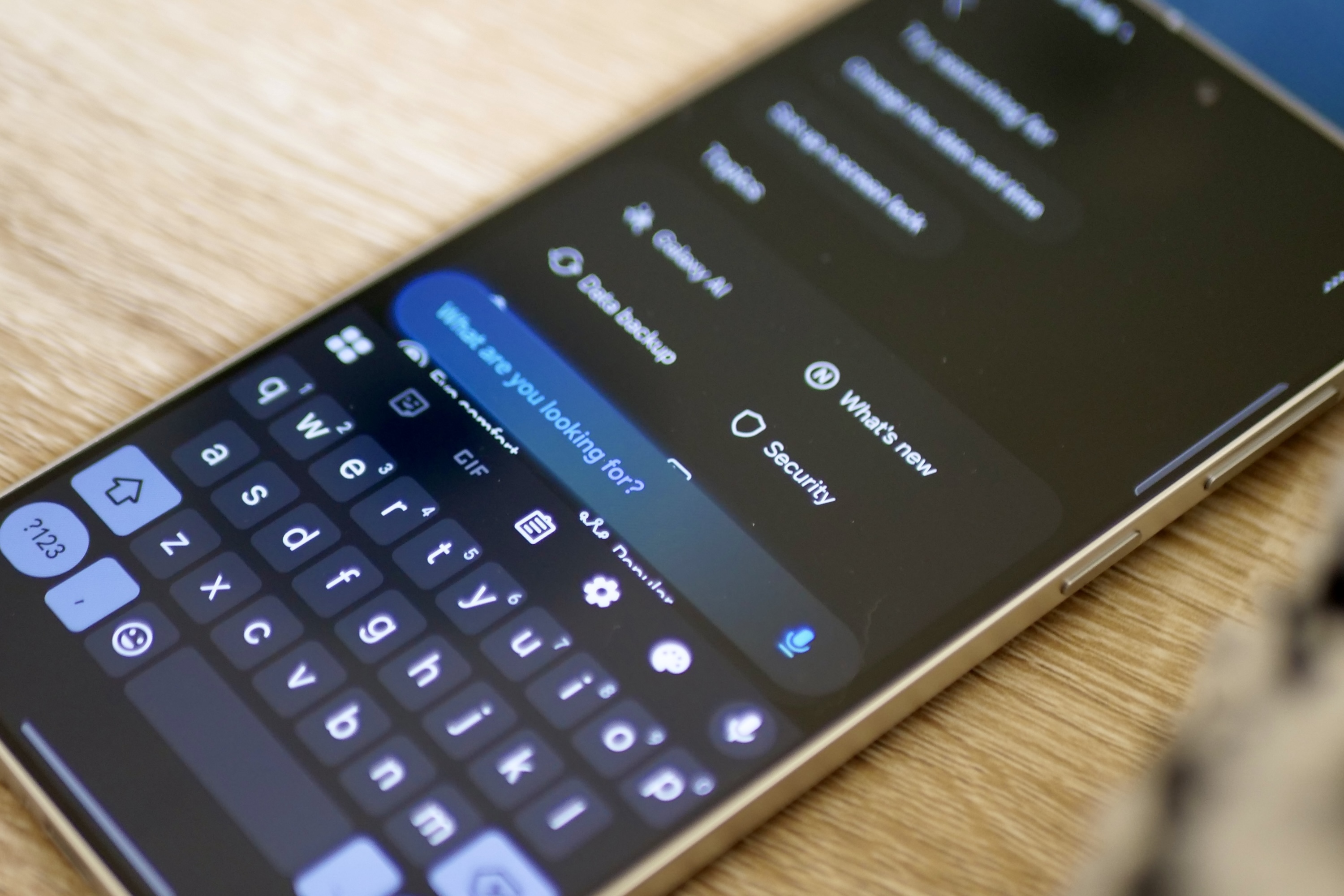 The search bar in Samsung