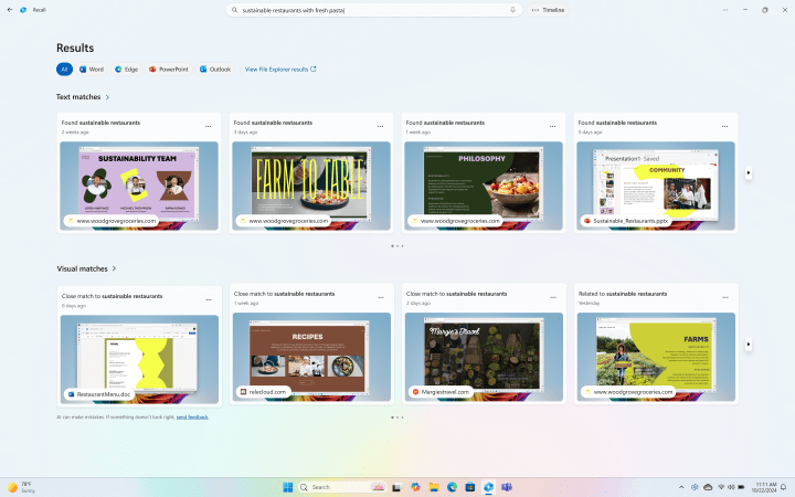 Visual representation of Microsoft Recall AI tool capturing and organizing desktop activity on Copilot+ PCs.