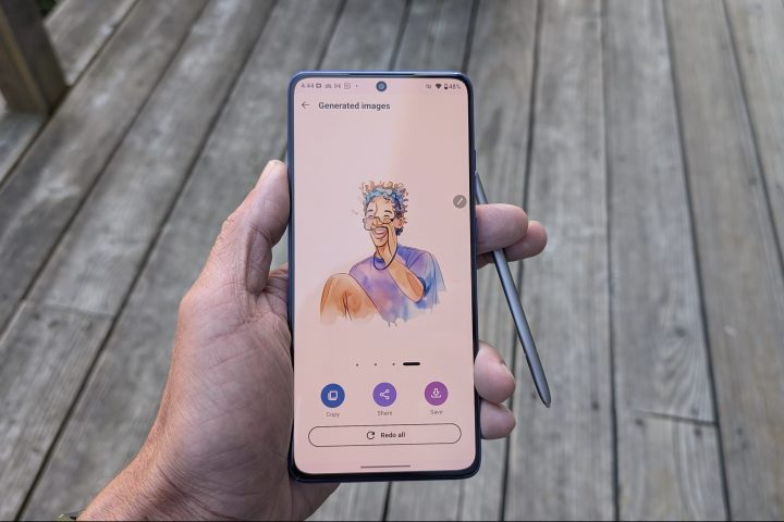 Fourth AI-generated artwork from the user's sketch, illustrating another distinct output from Moto AI