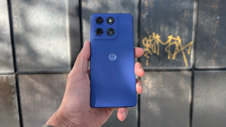 Moto G Stylus 2025 held in hand, showcasing its screen and overall ergonomics