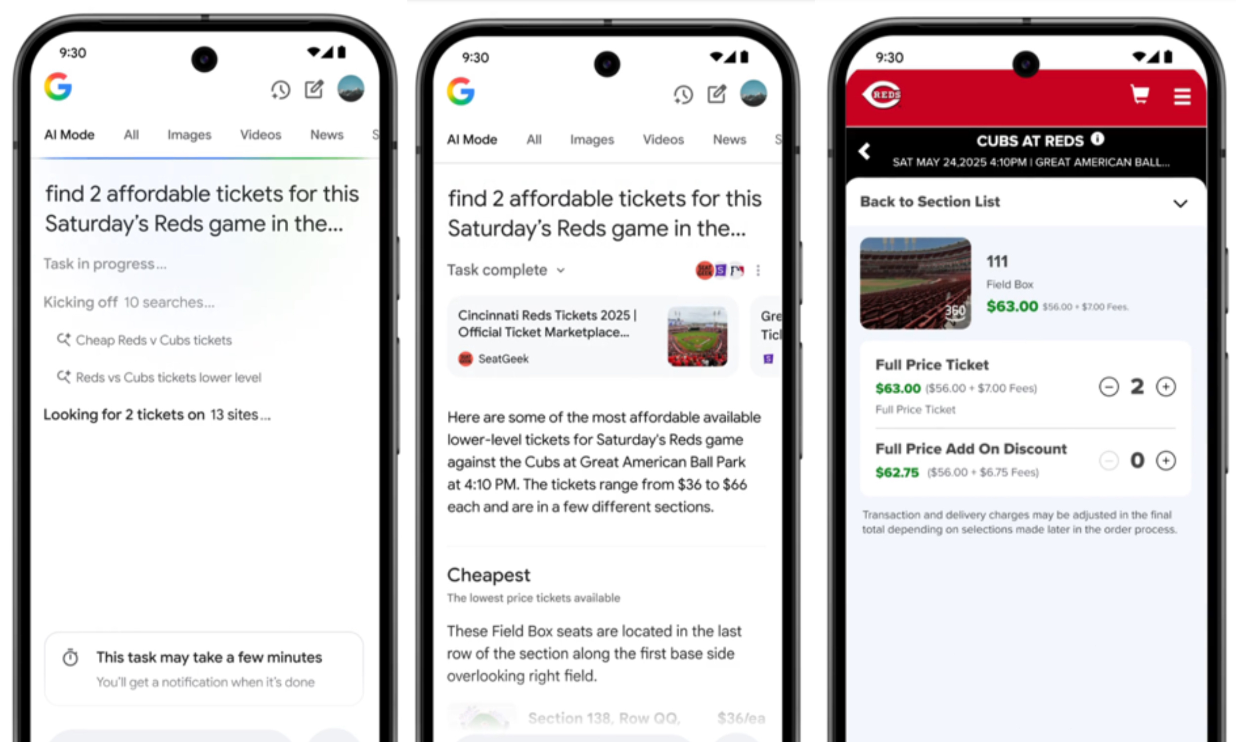 Smartphone display showing Google's Project Mariner AI in Search managing tasks autonomously, a key feature previewed for the evolving Android experience on Pixel 10.