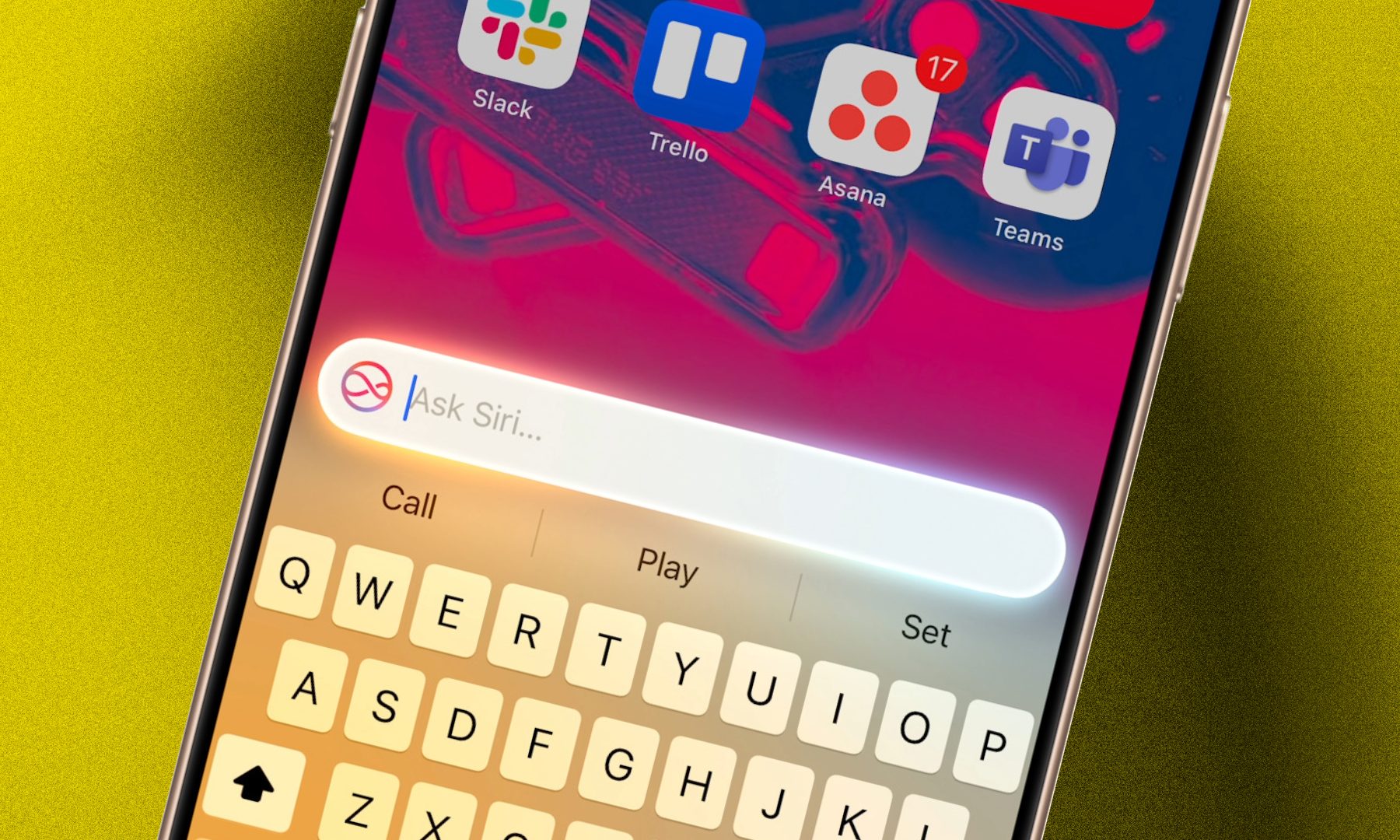 A user invoking Siri on an iPhone, anticipating enhanced AI capabilities in future updates.