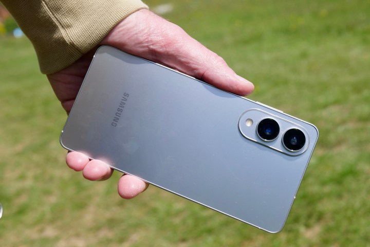 A person holding the Samsung Galaxy S25 Edge, highlighting its premium feel and design