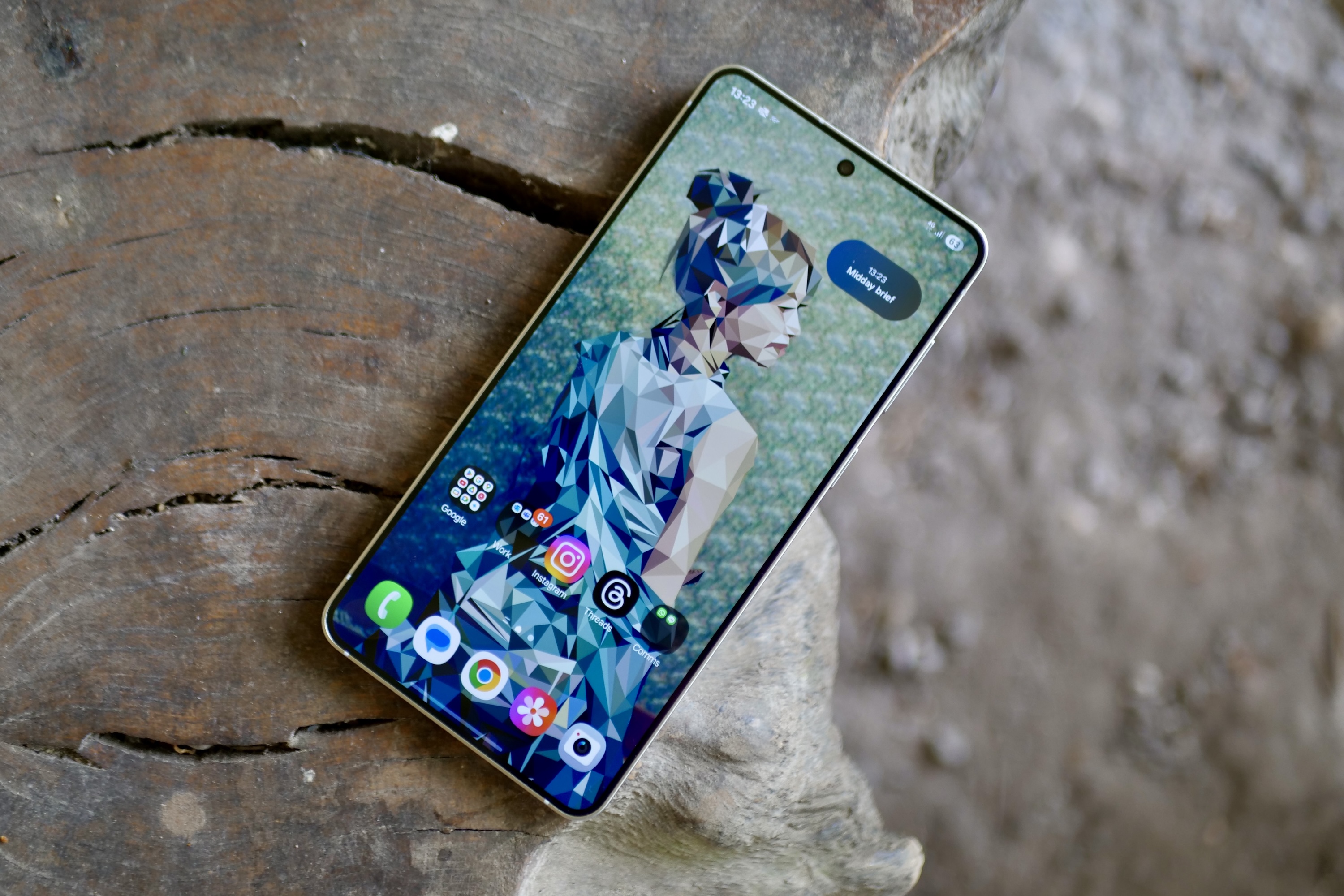The Samsung Galaxy S25 Edge lying flat, highlighting its slim design and premium aesthetic.