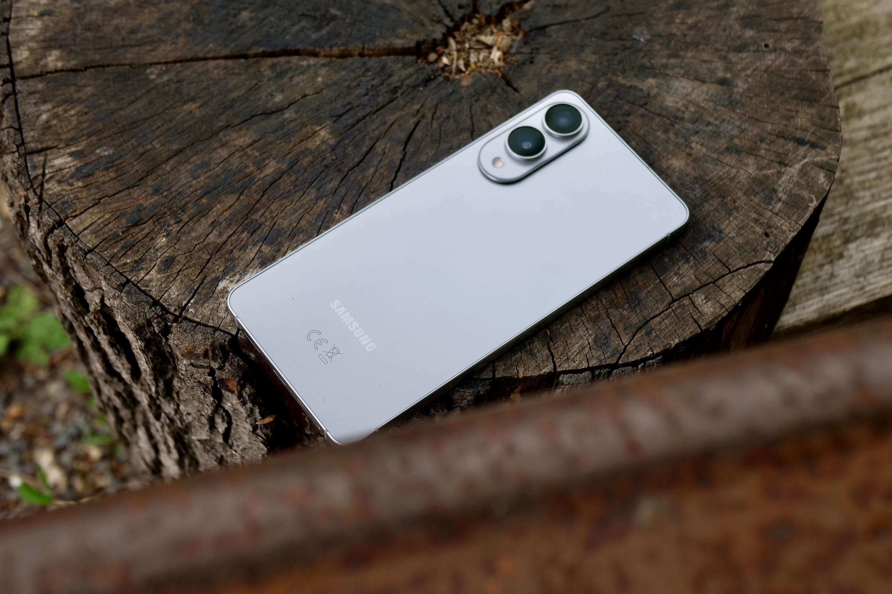 Rear view of the Samsung Galaxy S25 Edge showcasing its camera module and minimalist design.