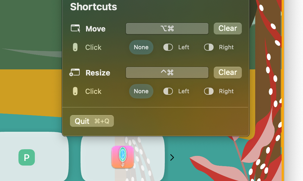 Swift Shift app for macOS showcasing its window management shortcuts and tiling options for improved productivity.