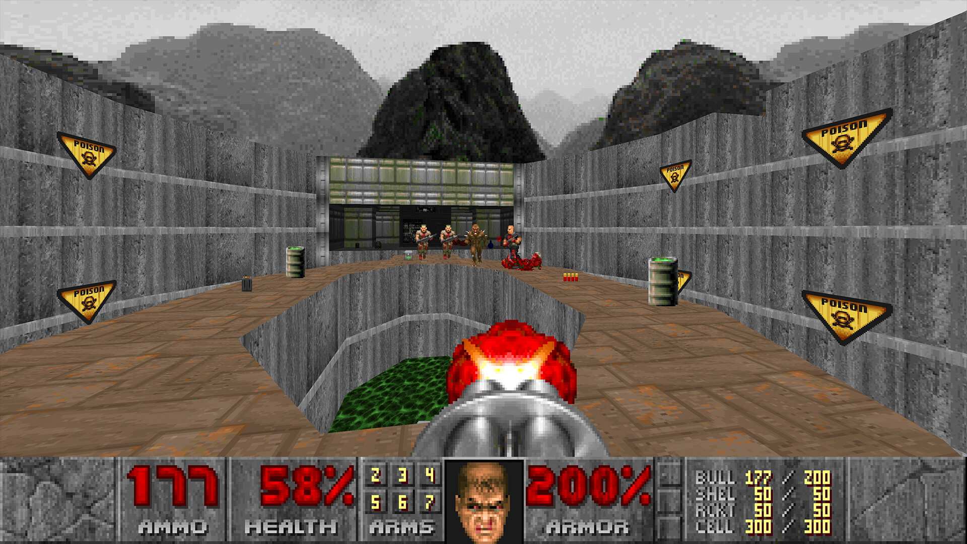 An image depicting gameplay in Doom and Doom II.