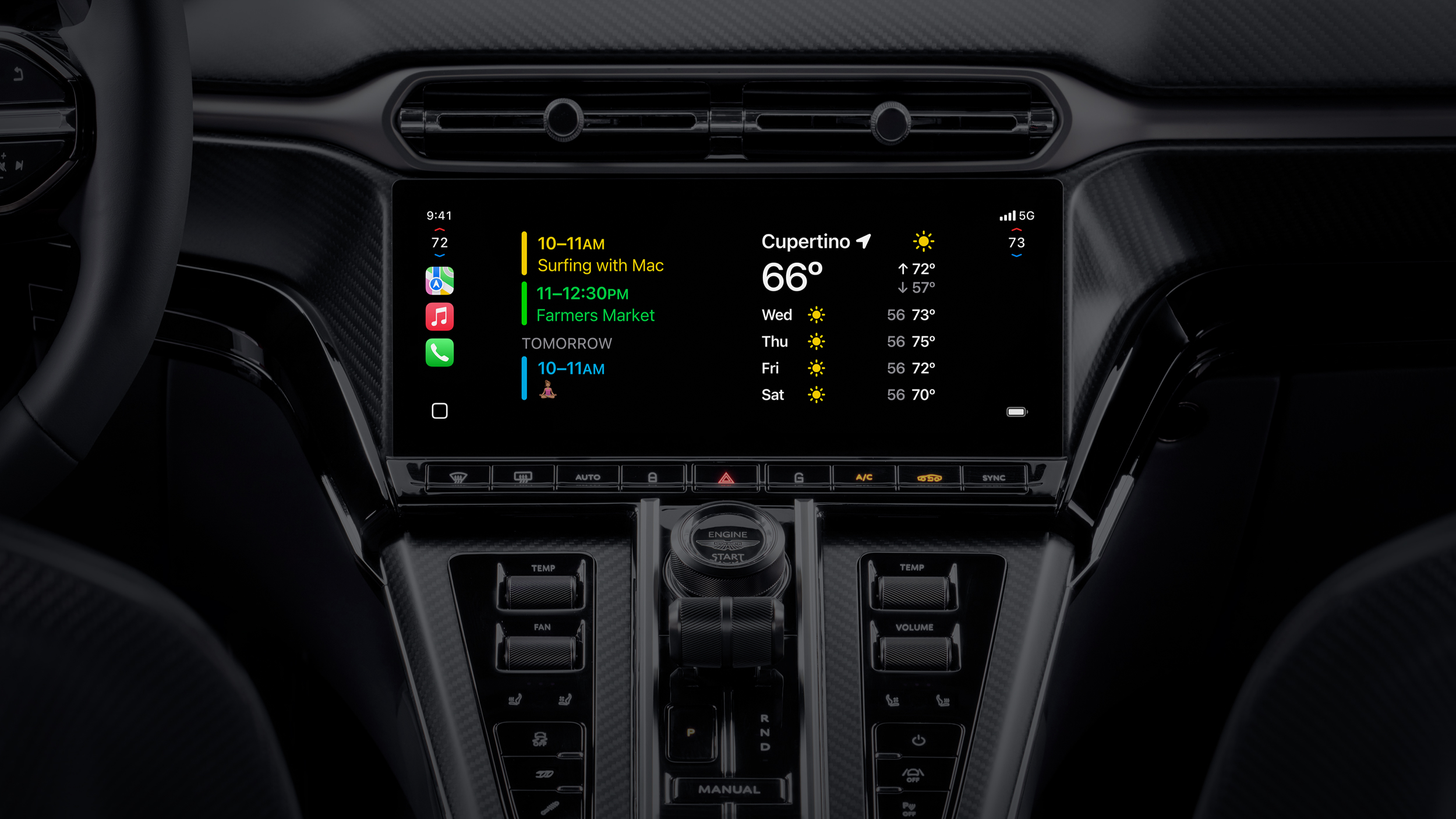 Apple CarPlay Ultra in Aston Martin