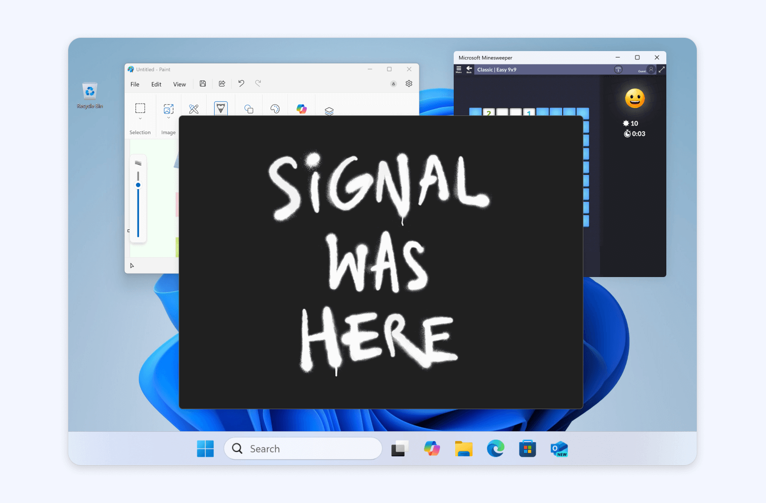 Signal app interface on Windows 11 highlighting the Screen Security feature designed to block screen capture.