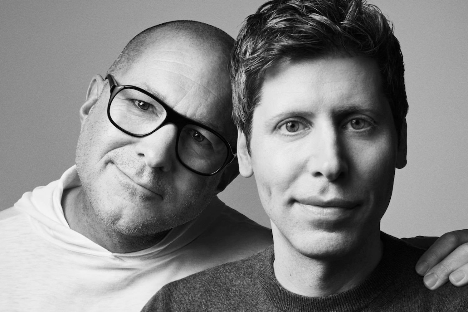 Sam Altman, CEO of OpenAI, and designer Jony Ive, collaborating on new AI hardware.
