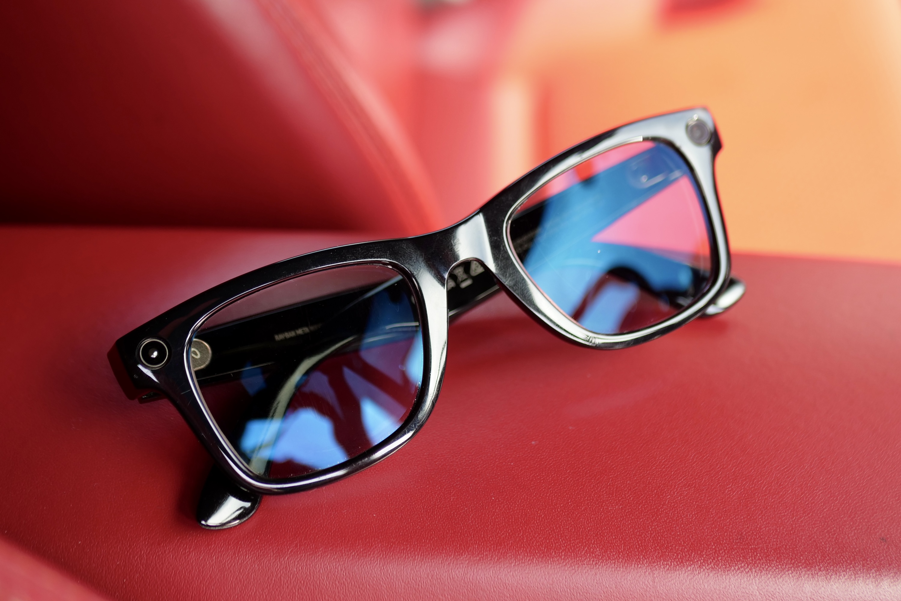 alt text: Front view of Ray-Ban Meta smartglasses.