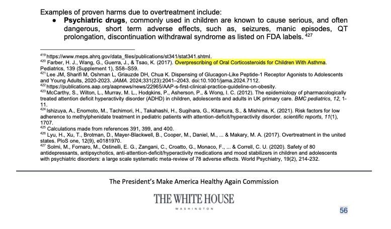 MAHA Report citation errors highlighted, showing nonexistent study on asthma overprescription