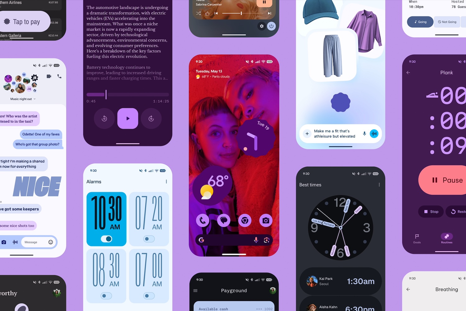 Examples of Android 16