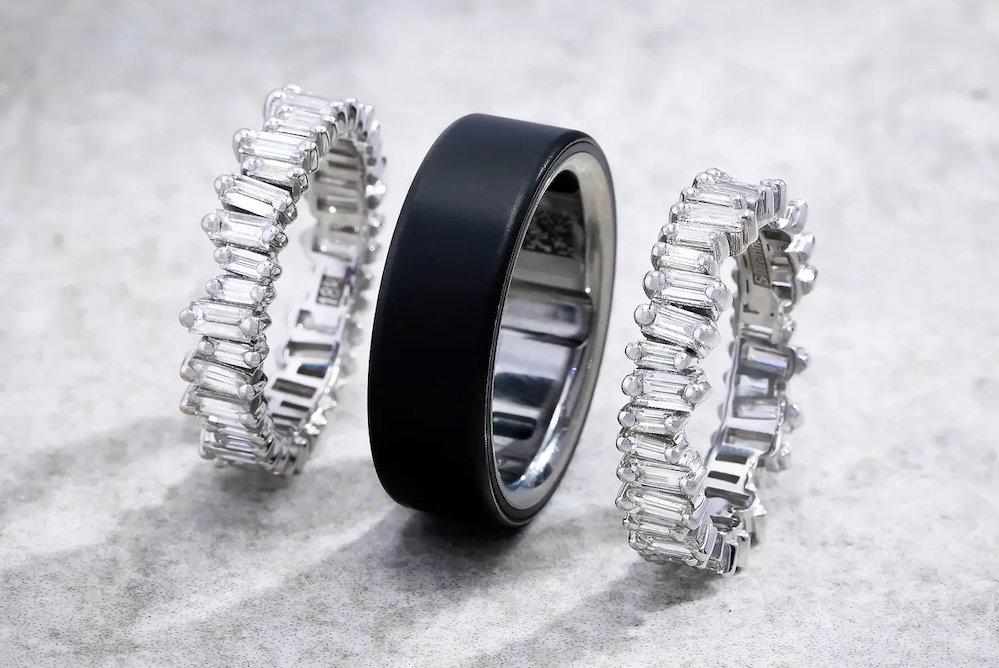 The Suzanne Kalan Classic Diamond Milli Icon Eternity Tech Ring Jackets.