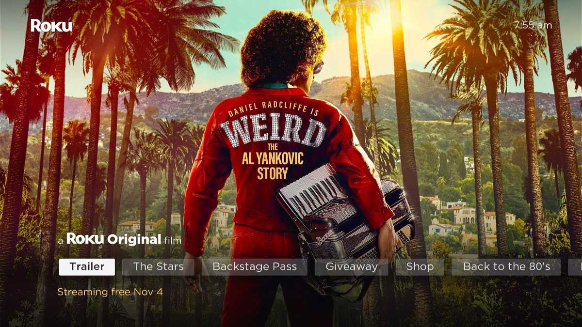 Weird: The Al Yankovic Story teaser on Roku 