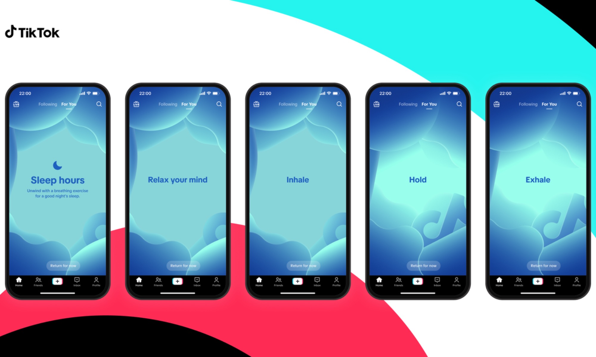 Alt: A screenshot of the TikTok app displaying a guided meditation prompt.