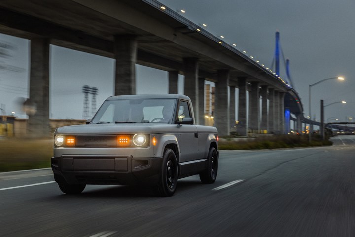 The Slate Truck: A minimalist electric vehicle.