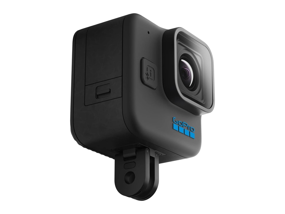 Compact GoPro Hero11 Black Mini action camera displayed on a white background.